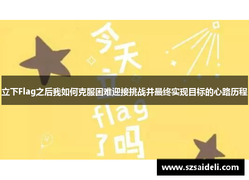 立下Flag之后我如何克服困难迎接挑战并最终实现目标的心路历程